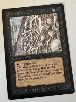 Magic the Gathering MTG Beta Wall of Bone NM (Beta Bob) - Image 1