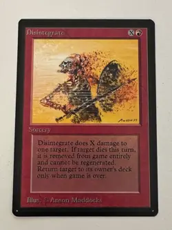 Magic the Gathering MTG Beta Disintegrate NM (Beta Bob) - Image 1