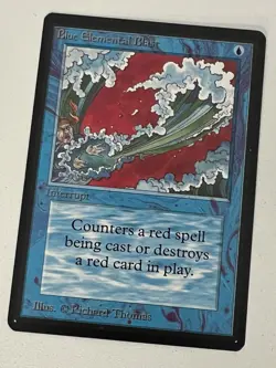 Magic the Gathering MTG Beta Blue Elemental Blast NM (Beta Bob) - Image 1