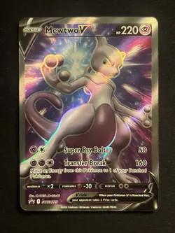 Mewtwo V ~ Pokemon Black Star Promo ~ Full Art Holo NOT Sealed #SWSH229 - Image 1
