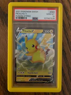 Pokemon Pikachu V 086/264 Fusion Strike PSA 10! FREE SHIPPING! - Image 2