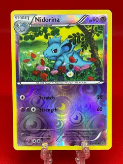 Pokemon TCG Nidorina 67/160 Reverse Holo Primal Clash X&Y English 2015 NM - Image 1