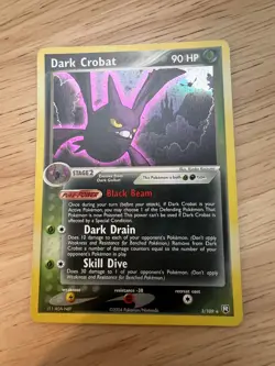 Pokemon Dark Crobat 3/109 ex Team Rocket Returns Holo Rare LP - Image 1