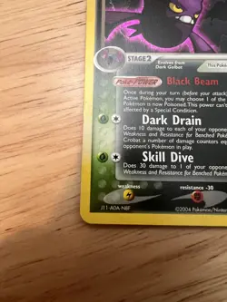 Pokemon Dark Crobat 3/109 ex Team Rocket Returns Holo Rare LP - Image 5