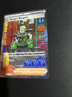 Lt. Surge's Bargain 185/132 Special Illustration Rare Pokemon Mega Evolution SIR - Image 3