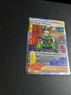 Lt. Surge's Bargain 185/132 Special Illustration Rare Pokemon Mega Evolution SIR - Image 4