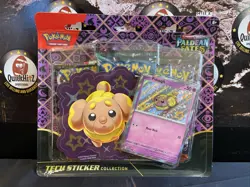 Pokemon Paldean Fates Tech Sticker Collection - Fidough - With 3 Booster Packs - Image 1