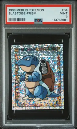 PSA 9 MINT 1999 MERLIN POKEMON S4 BLASTOISE-PRISM - Image 1