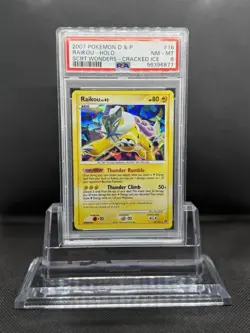 2007 Pokemon - Raikou 16/132 - D&P Secret Wonders Cracked Ice Holo - PSA NM-MT 8 - Image 1