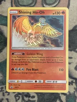 Shining Ho-Oh SM70 -Pokemon Shining Legends Black Star Promo 2017 - Image 1