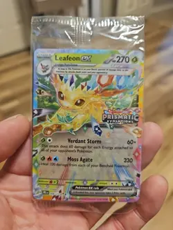 Pokemon Prismatic Evolutions Leafeon ex 006/131 Surprise Box Stamped Sealed QTY - Image 1