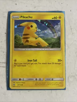 Pikachu 28/73 Pokemon Shining Legends Cracked ice Holo Lets Play Pikachu - Image 1