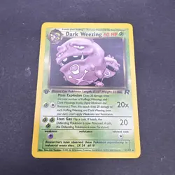 DARK WEEZING 2000 POKEMON TEAM ROCKET 1ST EDITION RARE 31/82 - Image 1