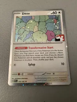 Ditto 132/165 Cosmos Holo Prize Pack Stamped Series 6 Pokemon TCG 151 Mew - Image 1