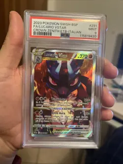 POKEMON PSA 9 LUCARIO VSTAR FULL ART SWSH291 PROMO ZENIT REGALE ITALIANO 2023! - Image 2
