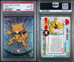 Pokemon PSA 10 Abra T.V. #63 Topps Chrome - Image 1