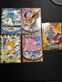 Topps 2000 Pokemon Lot Includes Riachu, Ditto, Lapras, Eevee, Groudon - Image 1