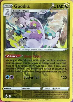 Goodra Reverse Holo Rare - 197/264 - Fusion Strike Pokemon 2021 - Image 1