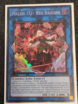 Maliss Q Red Ransom 1st Edition Collector's Rare CRBR-EN018 Yu-Gi-Oh! - Image 1