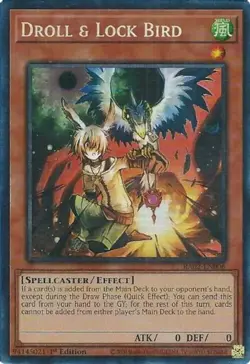 Yugioh! LP Droll & Lock Bird - RA02-EN006 - Prismatic Collector's Rare - 1st Edi - Image 1