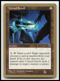 Cursed Scroll World Championship Decks Gold Border Magic The Gathering Card - Image 1