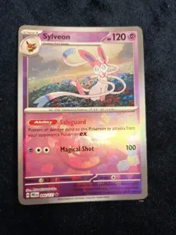 Pokemon Sylveon Prismatic Evolutions Masterball Reverse Holo Card 040/131 - Image 1