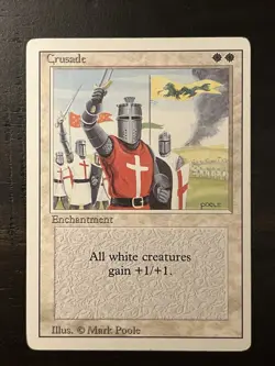 MTG Crusade Revised Edition Regular Rare - BANNED card Heavy Play - Image 1