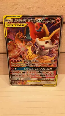 Charizard & Braixen GX - SM230 - Pokemon Sun & Moon Promo Ultra Rare Card NM - Image 1
