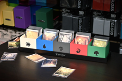 Magic: The Gathering Satin Lands Caddy - 5 trays, mana symbols, 100+ cards - Image 1