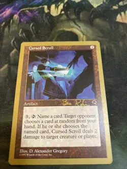 Cursed Scroll Tempest GOLD BORDERED Magic the Gathering MTG Nm - Image 2