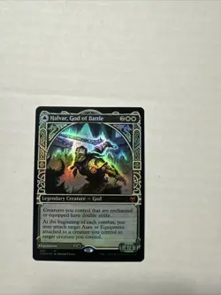 Halvar, God of Battle (Showcase) Kaldheim Foil Borderless Sowed Of Realms - Image 1