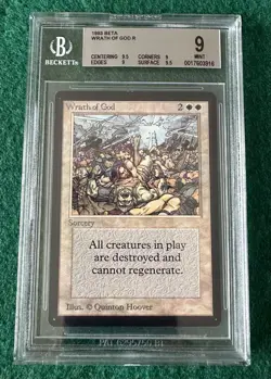 Wrath Of God - BETA - MTG - BGS 9. Quad++. GEM. More Vintage MTG In My Store. - Image 1