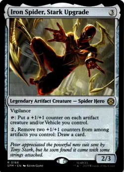 MTG Iron Spider, Stark Upgrade Normal NM Marvel's Spider-Man Magic 166 - Image 1