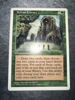 Sylvan Library 1997 MTG Core Set 5th Edition Green Rare Enchantment Magic - Image 1