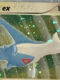 Pokemon TCG Latios ex 94/97 EX Dragon Set Holo Ultra Rare SWIRL HP **DAMAGED** - Image 2