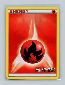 2011 Pokemon - Fire Energy Holo - Crosshatch Pokemon Play LP - Image 1