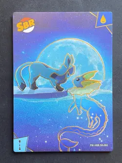 NON TCG Chinese Pokemon Elf Eif Origin Collection 3.0 SBR Glaceon And Vaporeon - Image 1