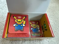 2016 Pokemon Pikachu Mario Poncho Full Art Japanese XY EMPTY BOX No Promo - Image 3