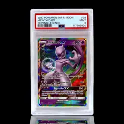 Pokemon MEWTWO GX #39 Shining Legends PSA 9 - Image 1