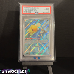 PSA 10 Misty's Psyduck 193/182 Illustration Rare Pokemon SV10 Destined Rivals - Image 3