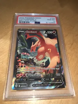 2022 Pokemon Sword and Shield Brilliant Stars 154 Alt Art Charizard V PSA 10 GEM - Image 2