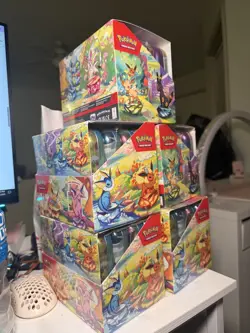 Pokemon Prismatic Evolutions Mini Tin Display FACTORY SEALED (SINGLE CASE) - Image 4