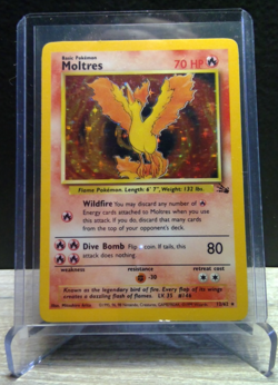 🔥 Pokemon TCG Moltres 12/62 Fossil Set Holo Rare WOTC 1999 LP 🔥 - Image 1