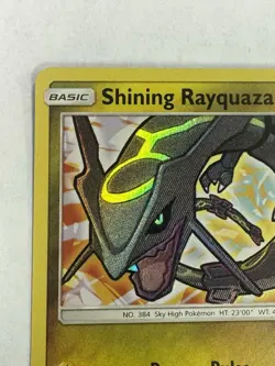 2017 Pokemon Shining Legends Shining Rayquaza #56/73 Holo Rare EX-LP - Image 2