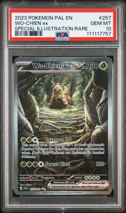 2023 Pokemon Paldea Evolved #257 Wo-Chien EX Special Illustration Rare PSA 10 - Image 1