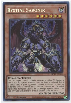 Yu-Gi-Oh!- Bystial Saronir - MP23-EN158 - Prismatic Secret Rare - 1st Ed-NM/M - Image 1
