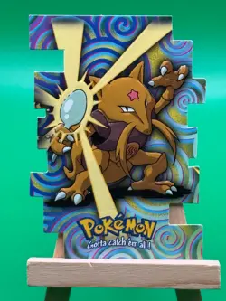 1998 Topps Pokemon EV 8 of 12 #64 Kadabra Die-cut Card, RARE, Near Mint - Image 2
