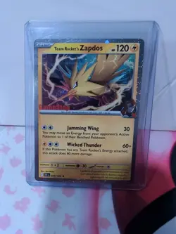 Pokemon TCG Team Rockets Zapdos Cosmos Holo GameStop Stamped Mint Condition Card - Image 4