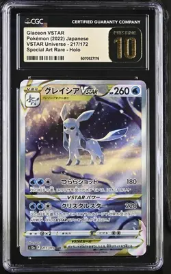 ?? CGC Pristine 10 Glaceon VSTAR 217/172 SAR VSTAR Universe s12a Pokemon Card - Image 1
