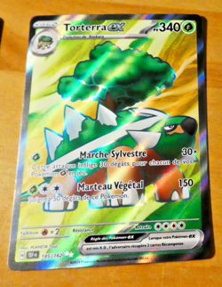 POKEMON CARD RARE HOLO CARTE TORTERRA EX 185/162 TEF EV05 FR JCC MINT 2024 - Image 1